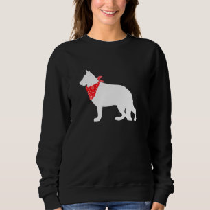 Deutscher Schäferhund mit Red Bandana Sweatshirt