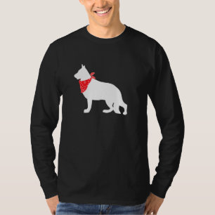 Deutscher Schäferhund mit Red Bandana T-Shirt