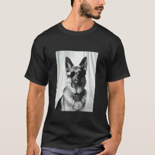 Deutscher Schäferhund mit Sonnenbrille Cooler Hund T-Shirt
