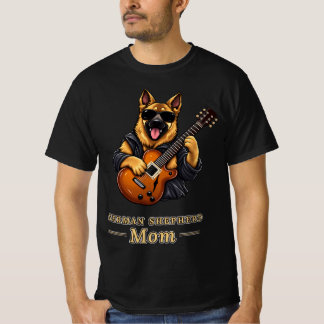 Deutscher Schäferhund Mom Rockstar Gitarre Hund Ge T-Shirt