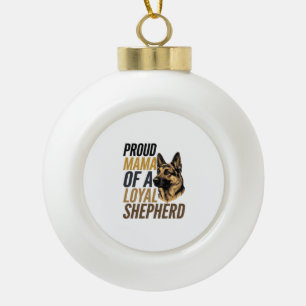 Deutscher Schäferhund-Mutter-Shirt Vintage-Hund-Ma Keramik Kugel-Ornament