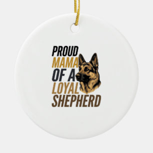 Deutscher Schäferhund-Mutter-Shirt Vintage-Hund-Ma Keramik Ornament