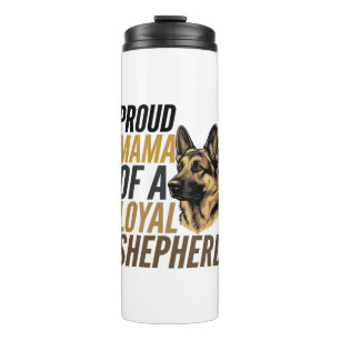 Deutscher Schäferhund-Mutter-Shirt Vintage-Hundema Thermosbecher