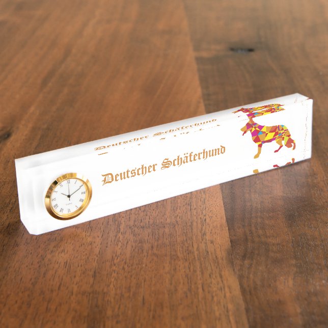 Deutscher Schäferhund Namensplakette (Seite)