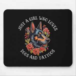 Deutscher Schäferhund nur ein Mädchen, das Hunde u Mousepad