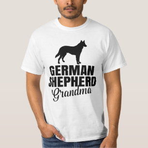 Deutscher Schäferhund Oma Hund Liebhaber Silhouett T-Shirt