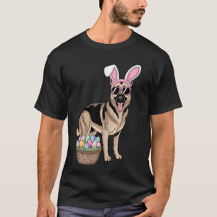 Deutscher Schäferhund Ostern Eier Suchen Hasenohre T-Shirt