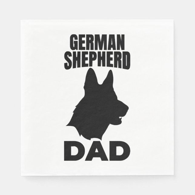 Deutscher Schäferhund Papa Serviette (Vorderseite)