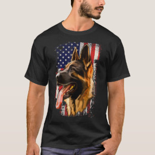 Deutscher Schäferhund Patriotische amerikanische F T-Shirt