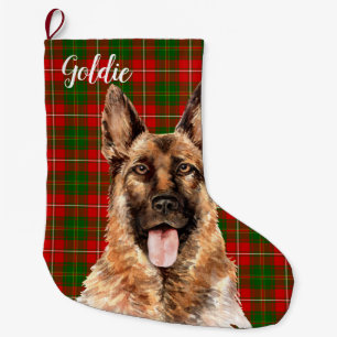 Deutscher Schäferhund Personalisiert Großer Weihnachtsstrumpf