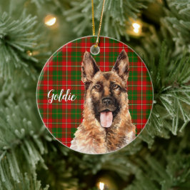 Deutscher Schäferhund Personalisiert Keramik Ornament