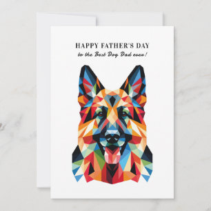 Deutscher Schäferhund Personalisierter Vatertag Feiertagskarte