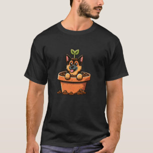 Deutscher Schäferhund-Pflanzkübel Gartenliebhaber T-Shirt