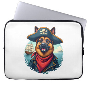 Deutscher Schäferhund Piraten Kopie Laptopschutzhülle