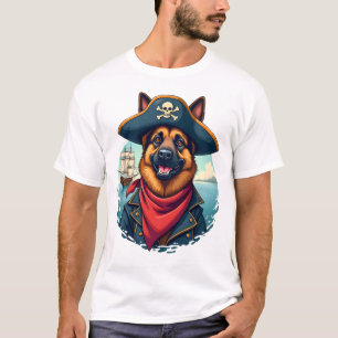 Deutscher Schäferhund Piraten Kopie T-Shirt