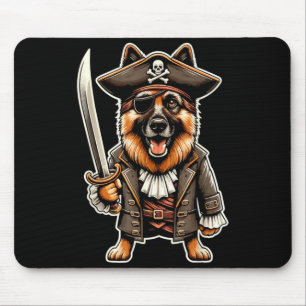 Deutscher Schäferhund Piratenhund Halloween-Party Mousepad