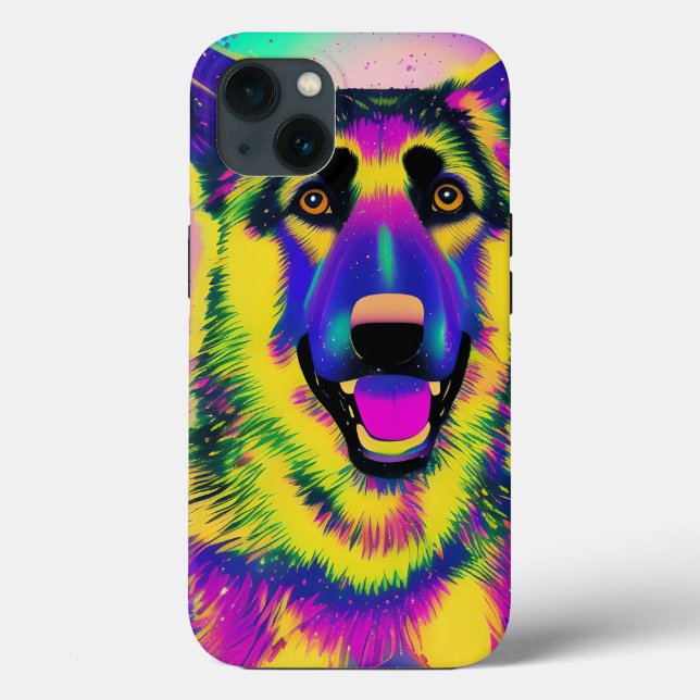 Deutscher Schäferhund Pop Kunst Case-Mate iPhone Hülle (Rückseite)