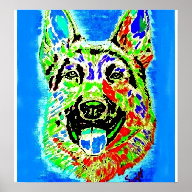 Deutscher Schäferhund Poster (Vorne)