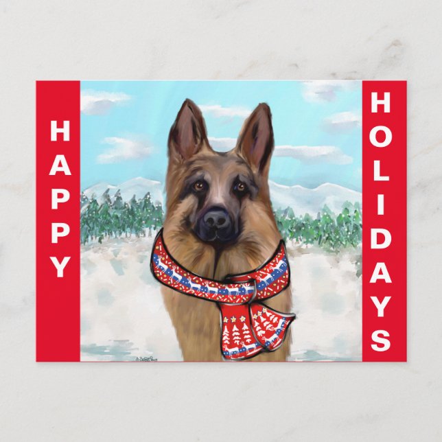 DEUTSCHER SCHÄFERHUND POSTKARTE (Vorderseite)