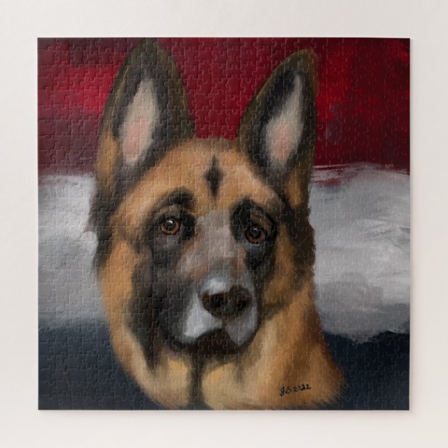 Deutscher Schäferhund Puzzle (Vertikal)
