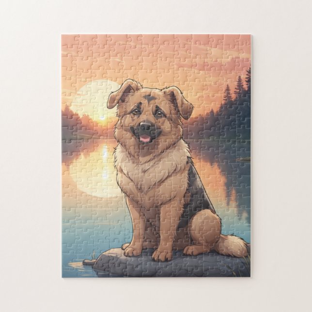 Deutscher Schäferhund Puzzle (Vertikal)