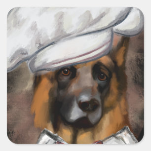 Deutscher Schäferhund Quadratischer Aufkleber