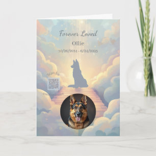 Deutscher Schäferhund Rainbow Bridge Beileidskarte Karte