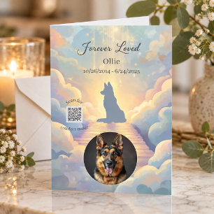 Deutscher Schäferhund Rainbow Bridge Beileidskarte Karte