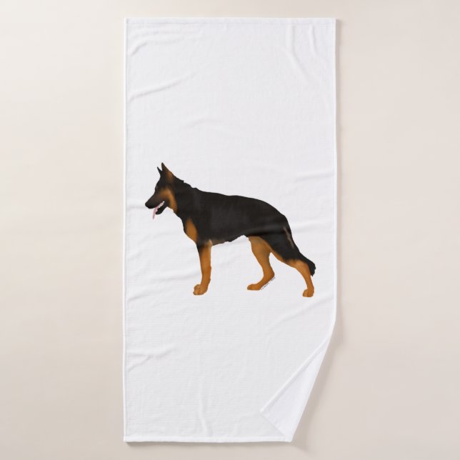 Deutscher Schäferhund Red Black Blanket Badehandtuch (Badehandtuch)