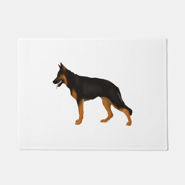 Deutscher Schäferhund Red Black Blanket Fußmatte (Vorderseite)