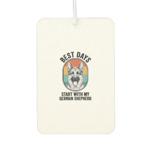 Deutscher Schäferhund Retro Art Vintage Hunde-Lieb Autolufterfrischer
