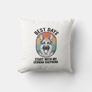 Deutscher Schäferhund Retro Art Vintage Hunde Lieb Kissen