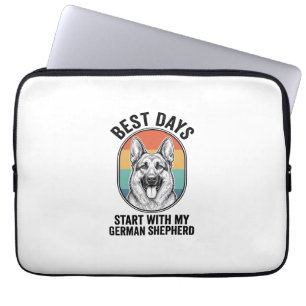 Deutscher Schäferhund Retro Art Vintage Hundeliebh Laptopschutzhülle