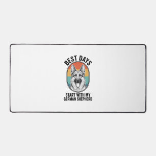 Deutscher Schäferhund Retro Art Vintage Hundeliebh Schreibtischunterlage