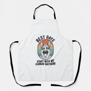 Deutscher Schäferhund Retro Art Vintage Hundeliebh Schürze