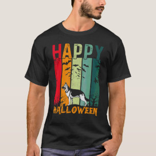 Deutscher Schäferhund Retro-Stil Halloween-Abendes T-Shirt