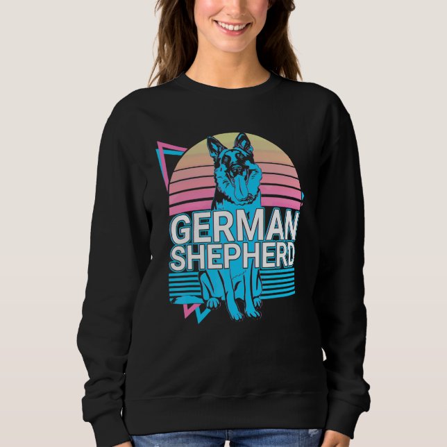 Deutscher Schäferhund Retro Sweatshirt (Vorderseite)