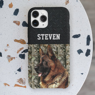 Deutscher Schäferhund Rugged Camouflage Name Cool Case-Mate iPhone Hülle