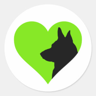 Deutscher Schäferhund Runder Aufkleber