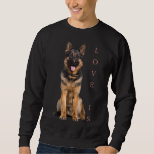 Deutscher Schäferhund Schäfer Hund Mama Vater Lieb Sweatshirt