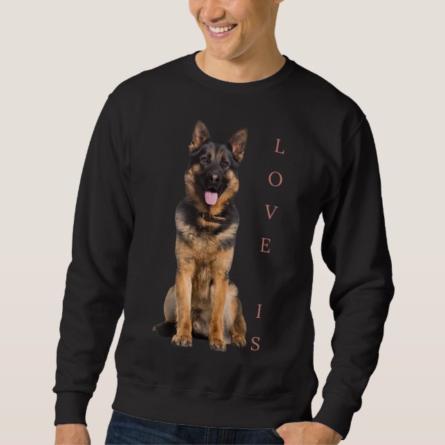 Deutscher Schäferhund Schäfer Hund Mama Vater Lieb Sweatshirt (Vorderseite)