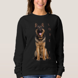 Deutscher Schäferhund Schäfer Hund Mama Vater Lieb Sweatshirt