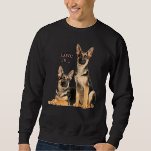 Deutscher Schäferhund Schäfer Hund Mama Vater Lieb Sweatshirt