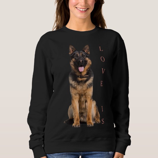 Deutscher Schäferhund Schäfer Hund Mama Vater Lieb Sweatshirt (Vorderseite)