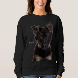 Deutscher Schäferhund Schäfer Hund Mama Vater Lieb Sweatshirt