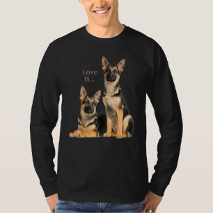 Deutscher Schäferhund Schäfer Hund Mama Vater Lieb T-Shirt