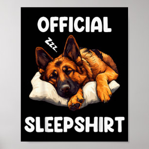 Deutscher Schäferhund Schlafthemd Hunde Liebhaber Poster