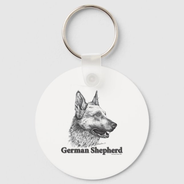 Deutscher Schäferhund Schlüsselanhänger (Vorderseite)