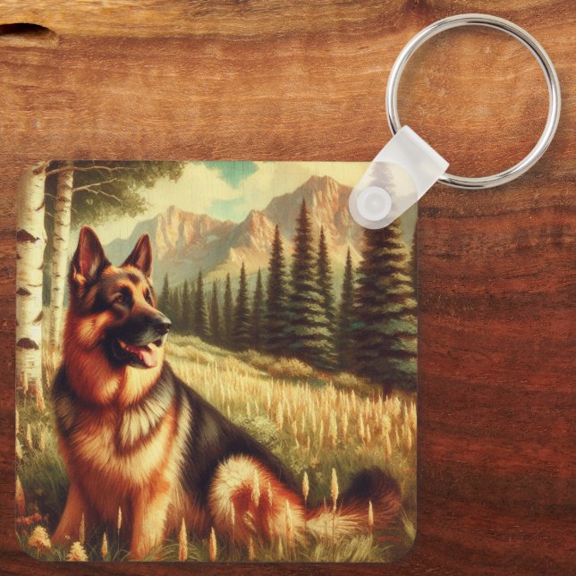 Deutscher Schäferhund Schlüsselanhänger (Rückseite)