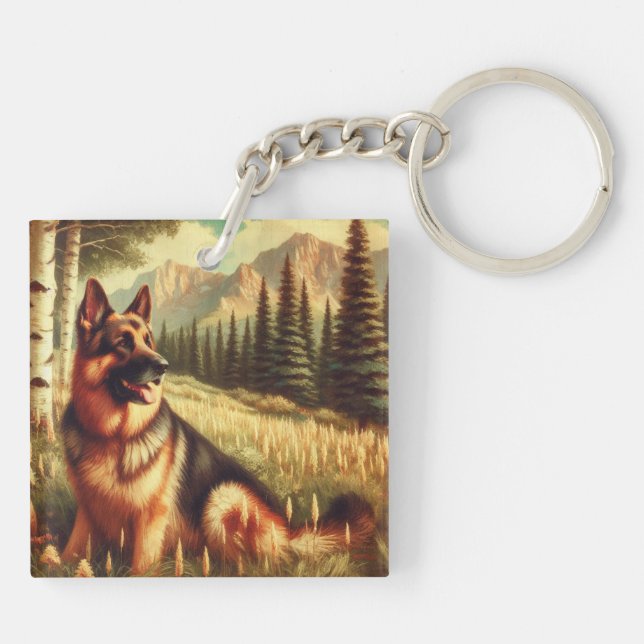Deutscher Schäferhund Schlüsselanhänger (Rückseite)